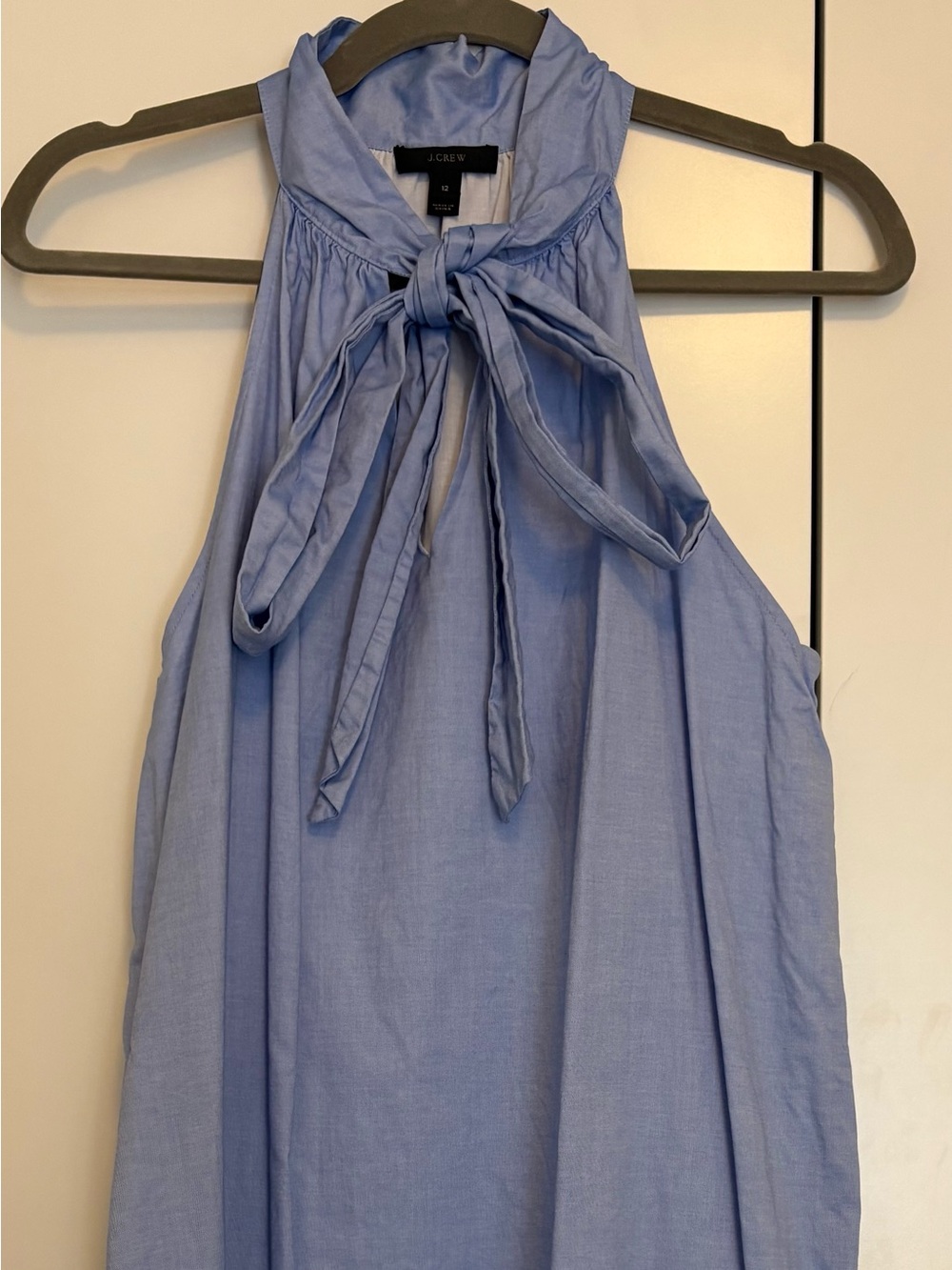 J. Crew Powder Blue Tie-Neck Halter Camisole